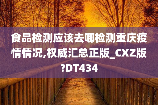 食品检测应该去哪检测重庆疫情情况,权威汇总正版_CXZ版?DT434