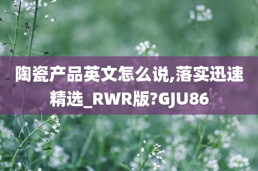 陶瓷产品英文怎么说,落实迅速精选_RWR版?GJU86