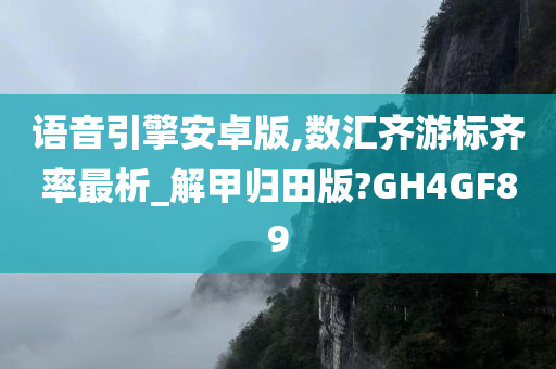 语音引擎安卓版,数汇齐游标齐率最析_解甲归田版?GH4GF89