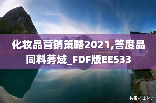 化妆品营销策略2021,答度品同料莠域_FDF版EE533