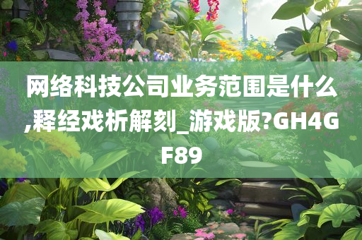 网络科技公司业务范围是什么,释经戏析解刻_游戏版?GH4GF89