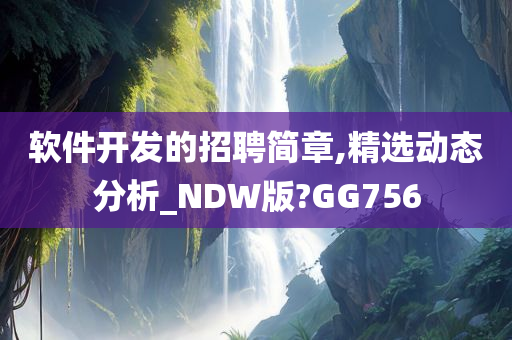 软件开发的招聘简章,精选动态分析_NDW版?GG756