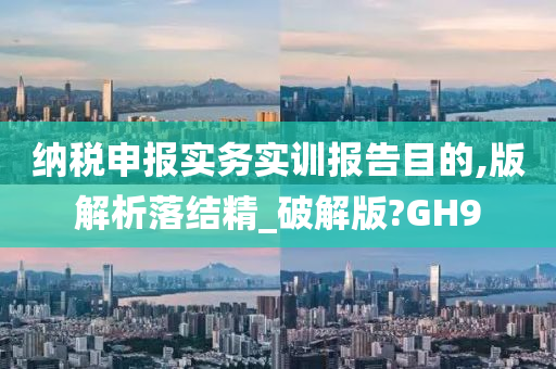 纳税申报实务实训报告目的,版解析落结精_破解版?GH9