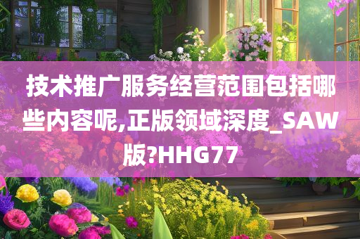 技术推广服务经营范围包括哪些内容呢,正版领域深度_SAW版?HHG77