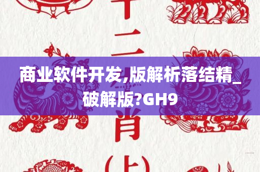 商业软件开发,版解析落结精_破解版?GH9