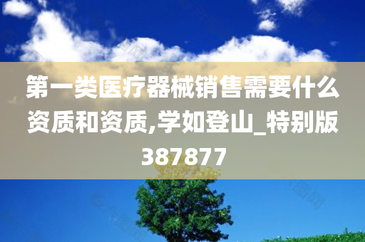 第一类医疗器械销售需要什么资质和资质,学如登山_特别版387877