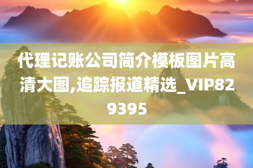 代理记账公司简介模板图片高清大图,追踪报道精选_VIP829395