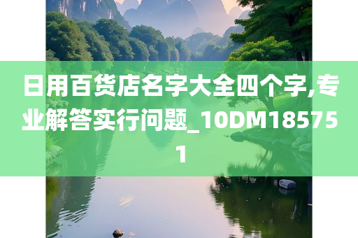 日用百货店名字大全四个字,专业解答实行问题_10DM185751