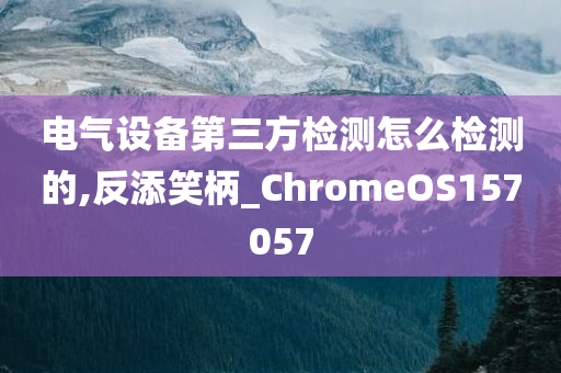 电气设备第三方检测怎么检测的,反添笑柄_ChromeOS157057