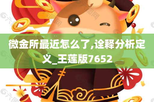 微金所最近怎么了,诠释分析定义_王莲版7652