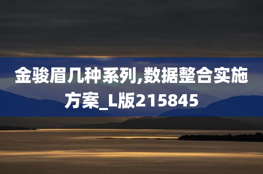 金骏眉几种系列,数据整合实施方案_L版215845