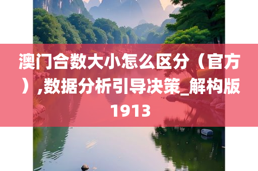 澳门合数大小怎么区分（官方）,数据分析引导决策_解构版1913