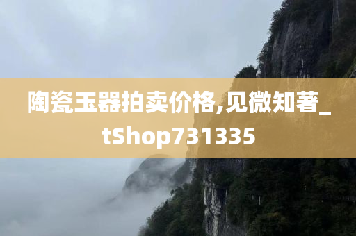 陶瓷玉器拍卖价格,见微知著_tShop731335