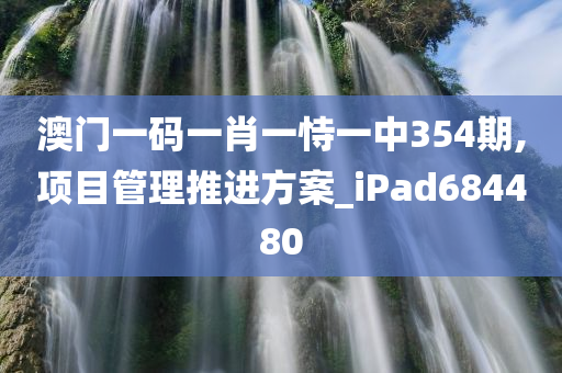 澳门一码一肖一恃一中354期,项目管理推进方案_iPad684480