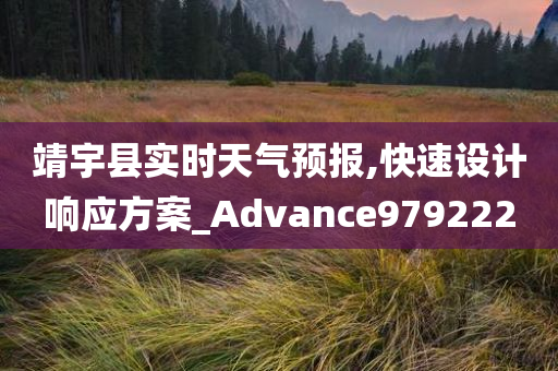 靖宇县实时天气预报,快速设计响应方案_Advance979222