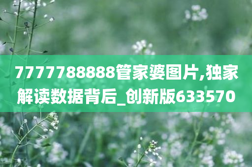 7777788888管家婆图片,独家解读数据背后_创新版633570