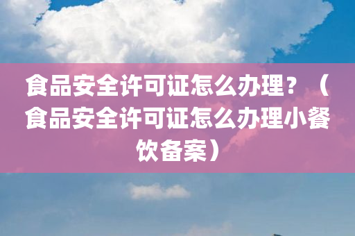 食品安全许可证怎么办理？（食品安全许可证怎么办理小餐饮备案）