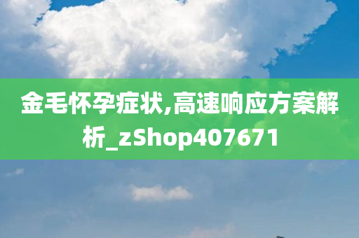 金毛怀孕症状,高速响应方案解析_zShop407671