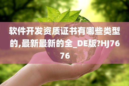 软件开发资质证书有哪些类型的,最新最新的全_DE版?HJ7676