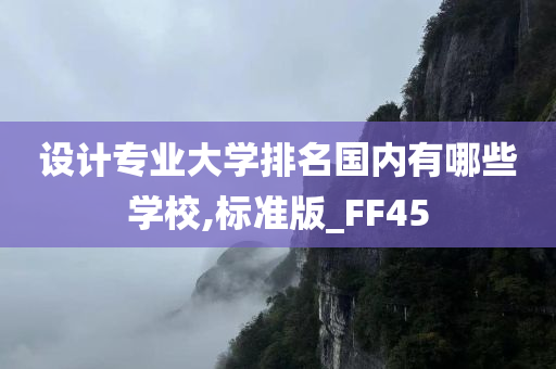 设计专业大学排名国内有哪些学校,标准版_FF45