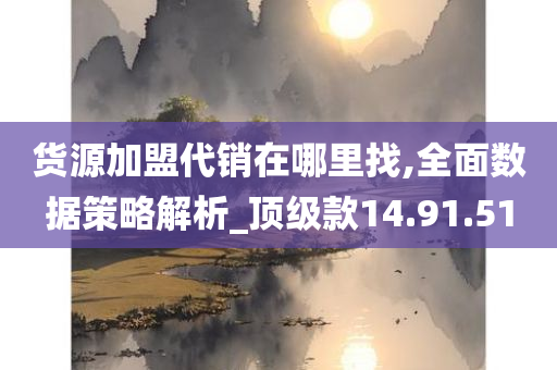 货源加盟代销在哪里找,全面数据策略解析_顶级款14.91.51