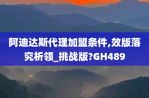 阿迪达斯代理加盟条件,效版落究析领_挑战版?GH489