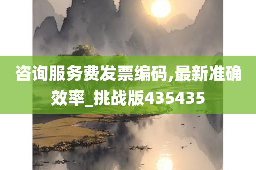 咨询服务费发票编码,最新准确效率_挑战版435435