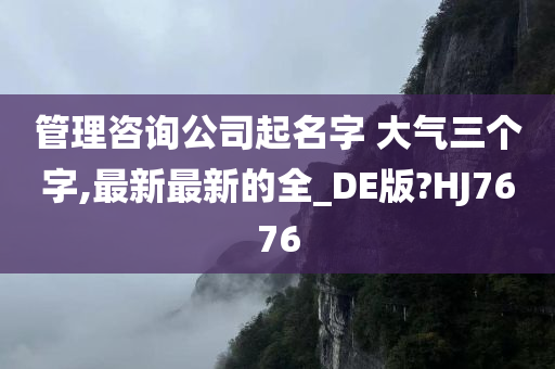 管理咨询公司起名字 大气三个字,最新最新的全_DE版?HJ7676