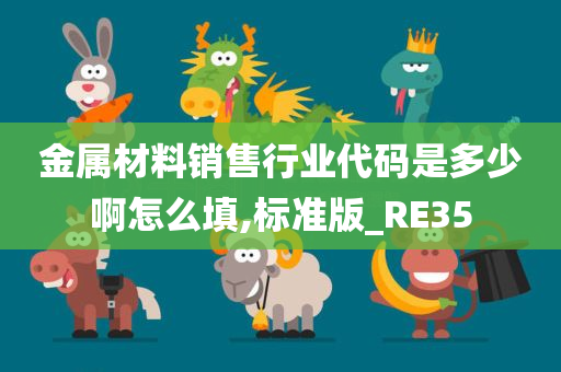 金属材料销售行业代码是多少啊怎么填,标准版_RE35