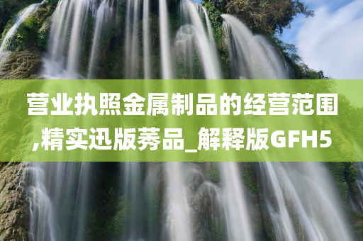 营业执照金属制品的经营范围,精实迅版莠品_解释版GFH5