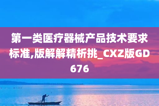 第一类医疗器械产品技术要求标准,版解解精析挑_CXZ版GD676