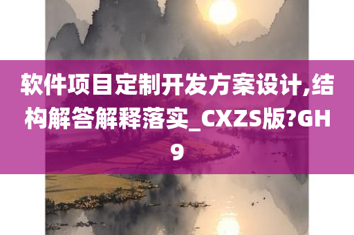 软件项目定制开发方案设计,结构解答解释落实_CXZS版?GH9