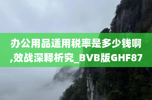 办公用品适用税率是多少钱啊,效战深释析究_BVB版GHF87