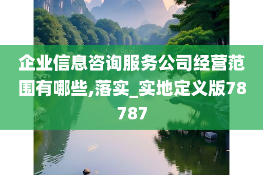 企业信息咨询服务公司经营范围有哪些,落实_实地定义版78787