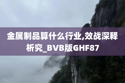 金属制品算什么行业,效战深释析究_BVB版GHF87