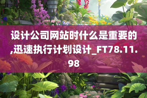 设计公司网站时什么是重要的,迅速执行计划设计_FT78.11.98