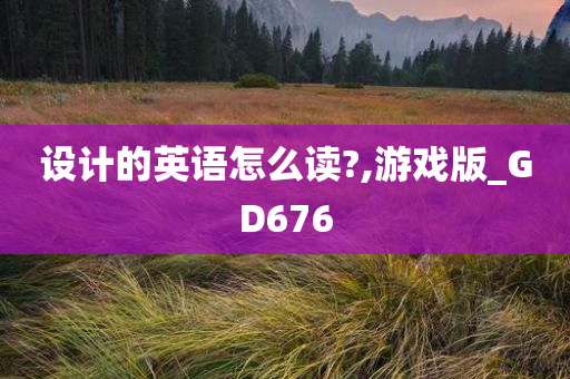 设计的英语怎么读?,游戏版_GD676