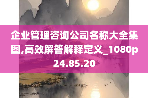 企业管理咨询公司名称大全集图,高效解答解释定义_1080p24.85.20